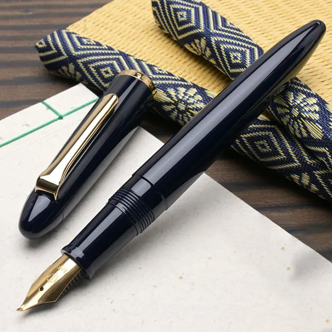 Sailor 1911 Fude De Mannen Blue GT Fountain Pen