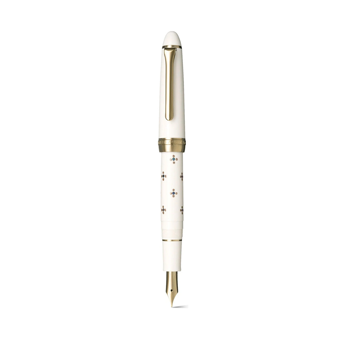 Sailor Classic Ko Floret Dot White Fountain Pen