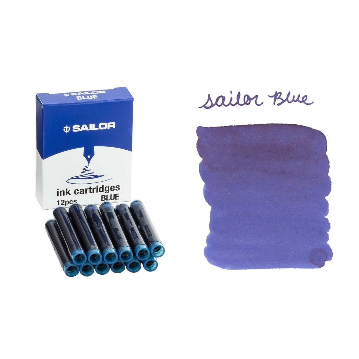 Sailor Dye Ink Cartridge-(Pack of 12)