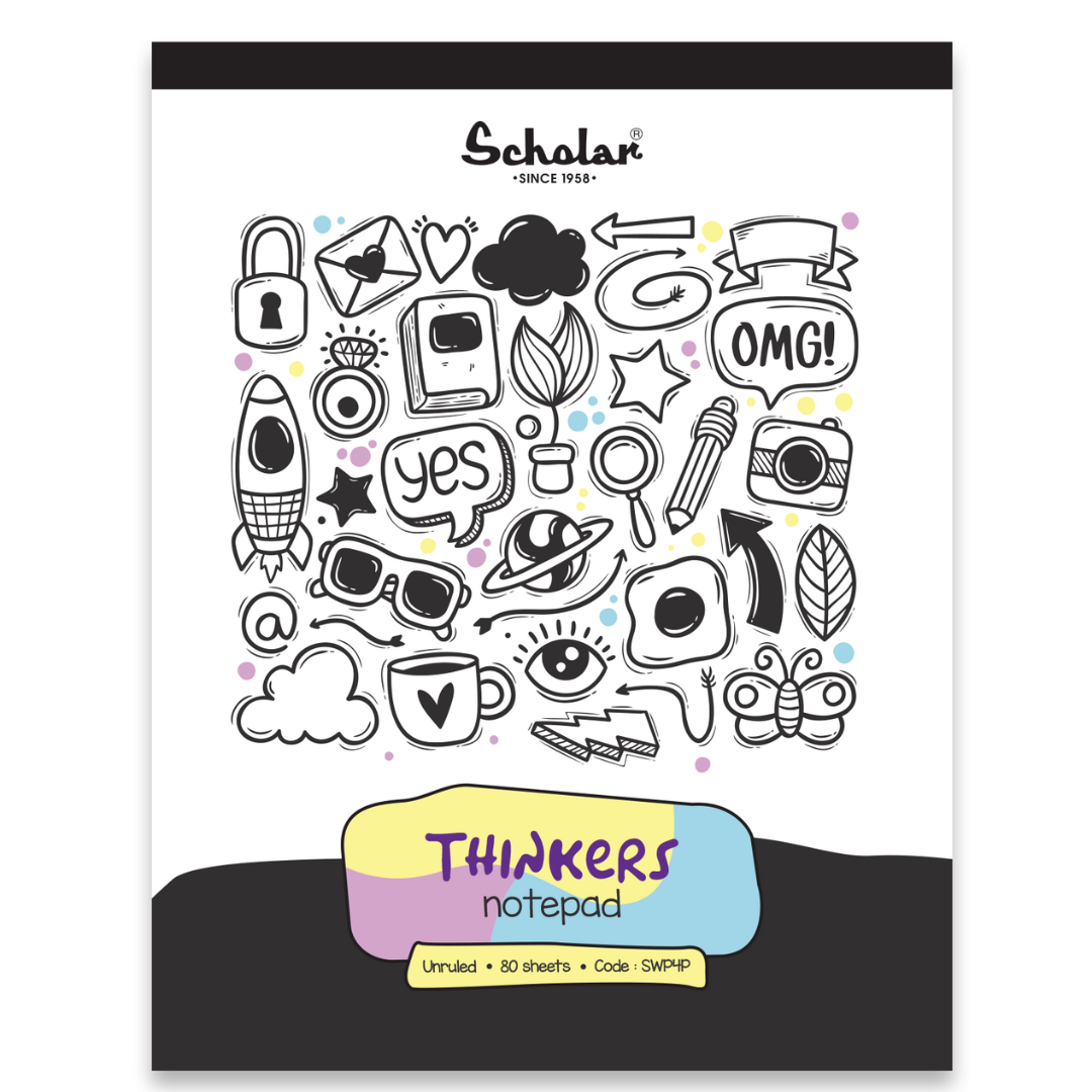 Scholar 1/8 Thinker’s Unruled Notepad