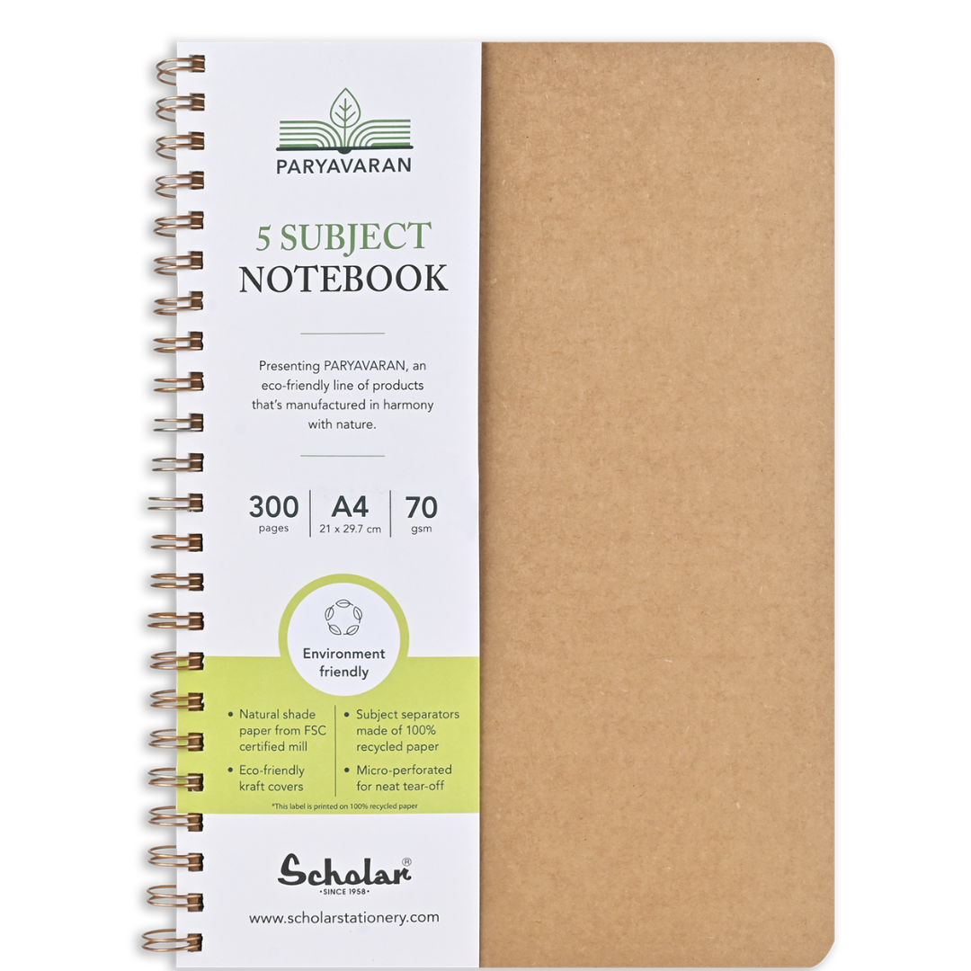 Scholar Paryavaran Five Subject  Notebook