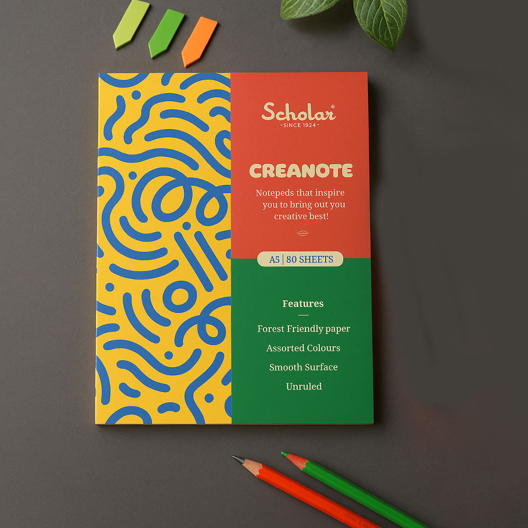 Scholar  A5 Creanote Plain Notepad