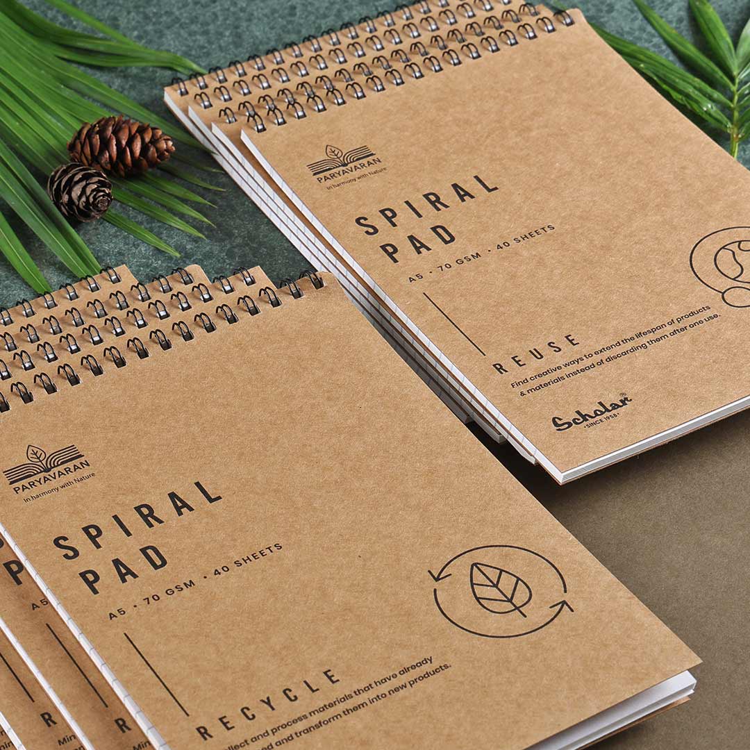 Scholar Paryavaran A5 Ruled Notepad
