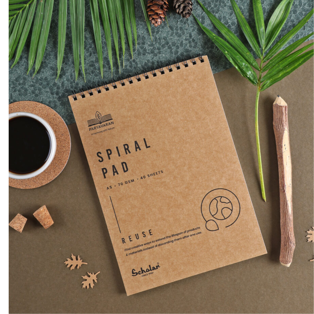 Scholar A5 Paryavaran Spiral Pad (Pack of 8)