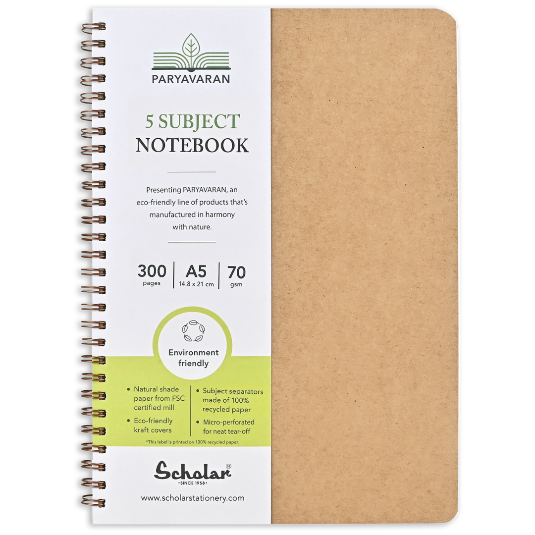 Scholar Paryavaran Five Subject  Notebook