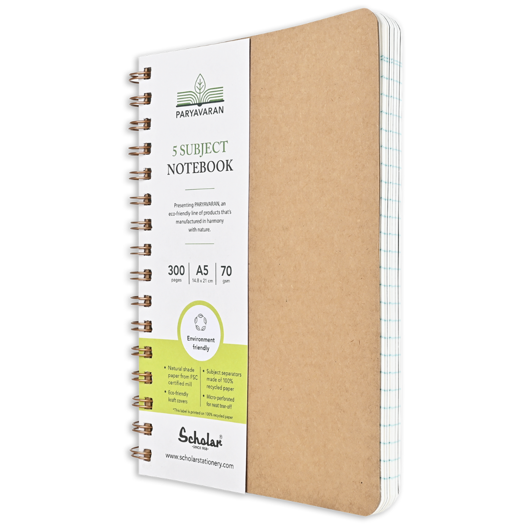 Scholar Paryavaran Five Subject  Notebook