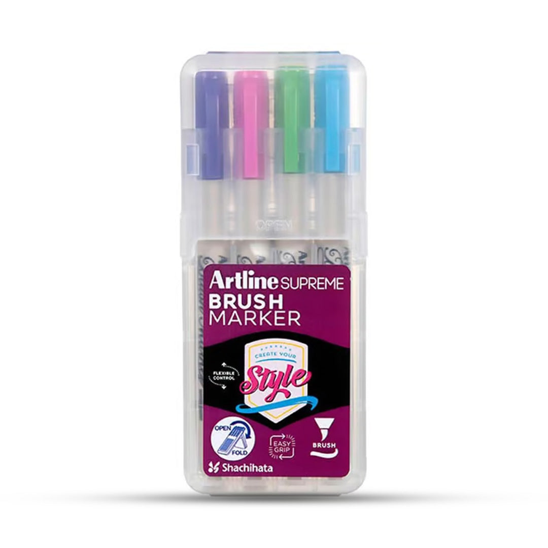 Artline Supreme Assorted Brush Marker Set
