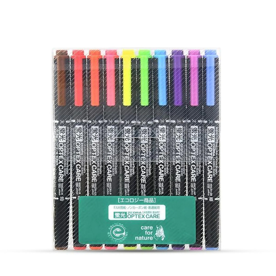 Zebra Optex Care Fluorescent Highlighter Set