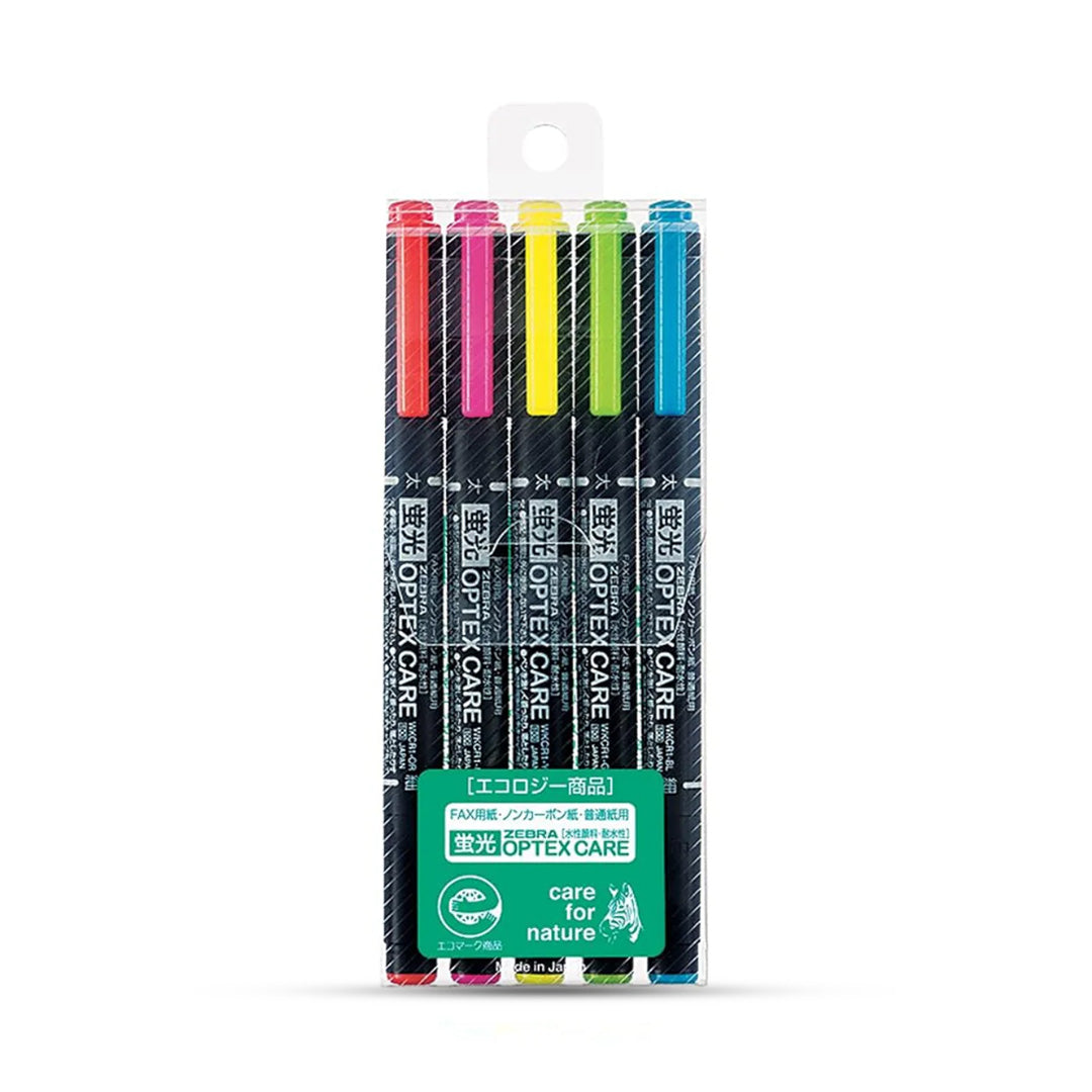 Zebra Optex Care Fluorescent Highlighter Set