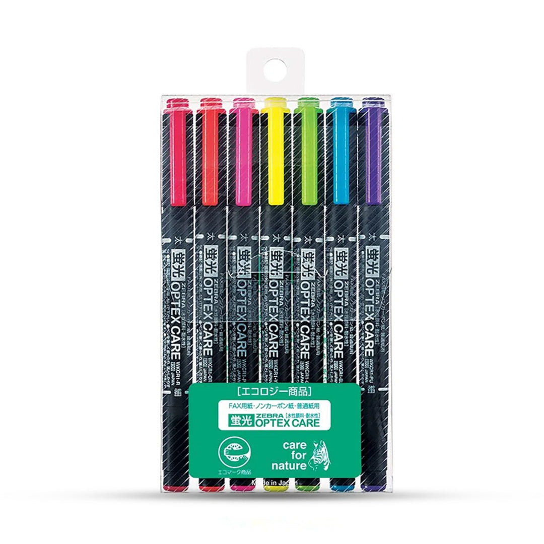 Zebra Optex Care Fluorescent Highlighter Set