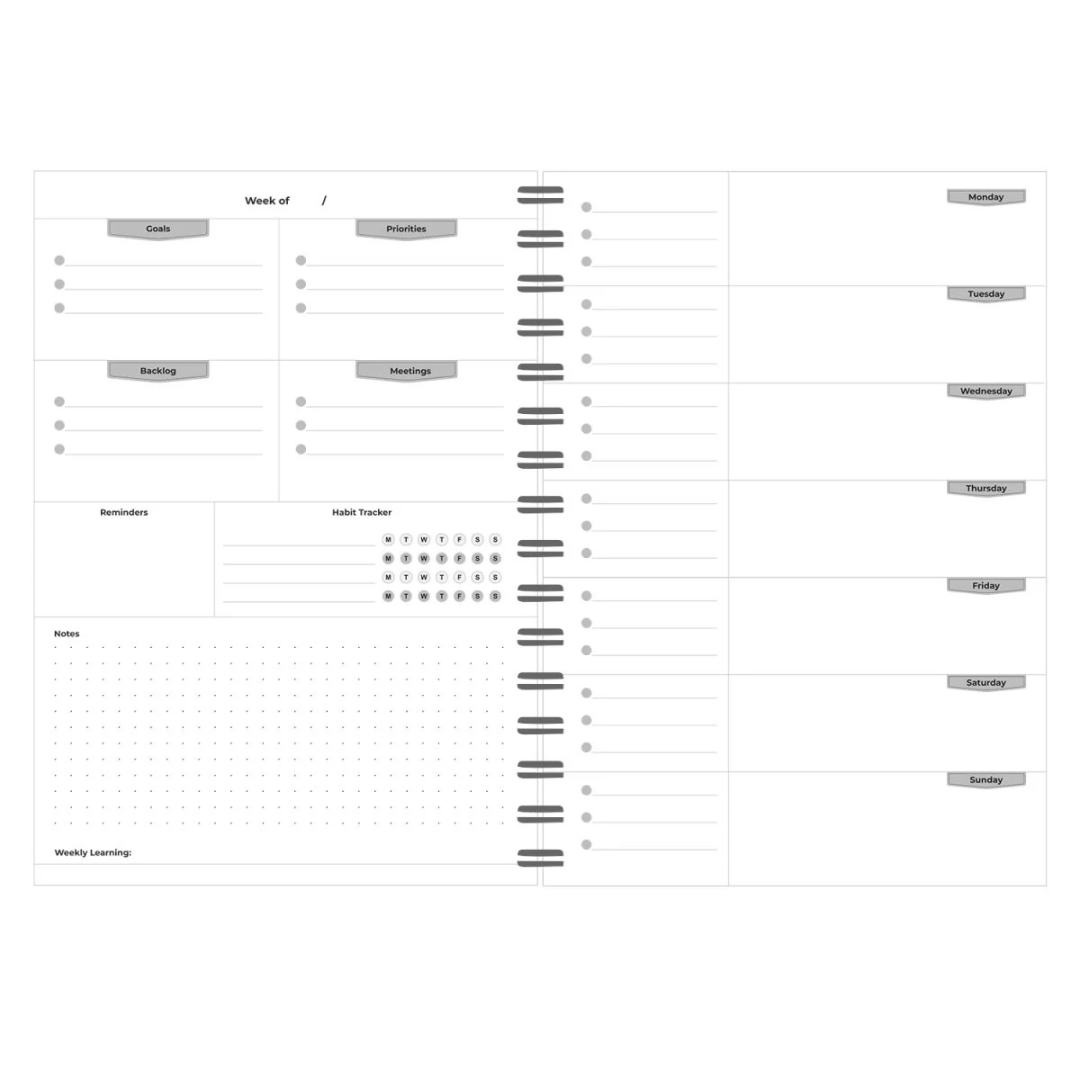 Solo Weekly Success Potrait A5 Planner