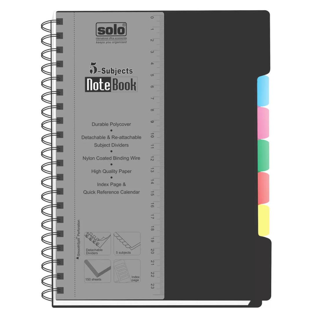 Solo 5 Subject Notebook