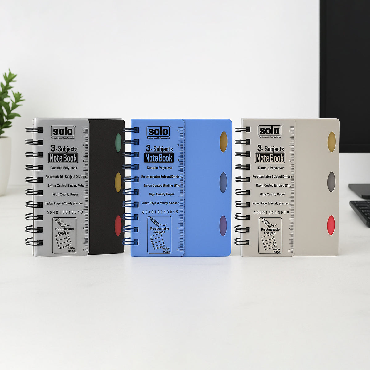 Solo Three Subject A6 Notebook