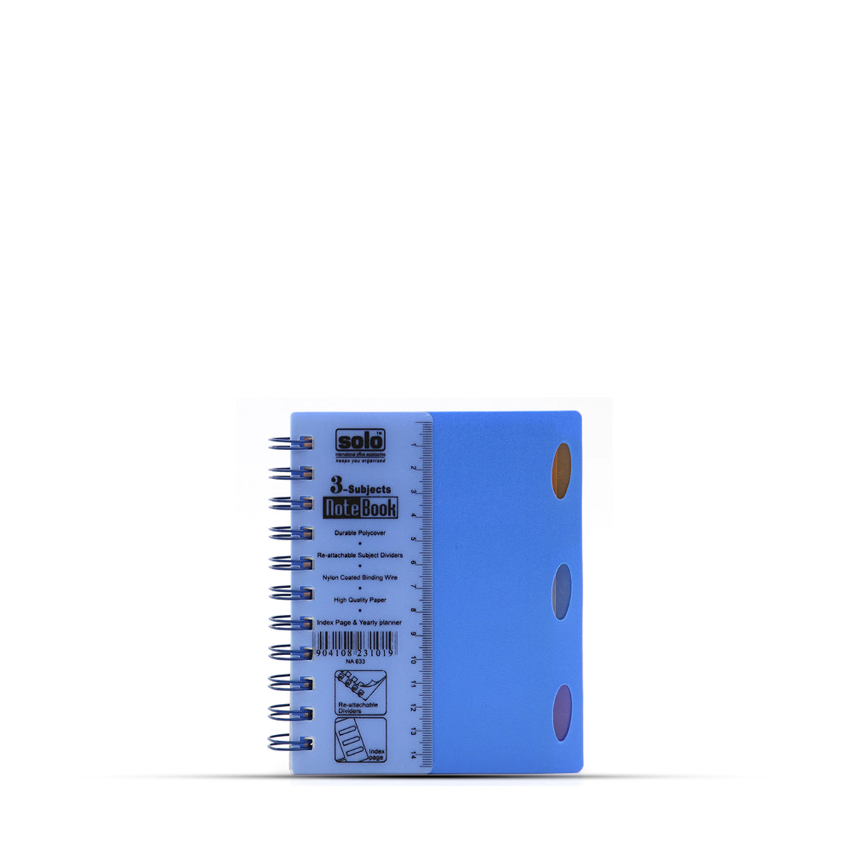 Solo Three Subject A6 Notebook