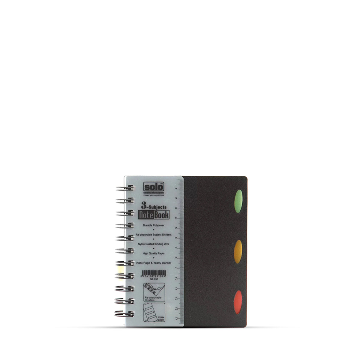 Solo Three Subject A6 Notebook
