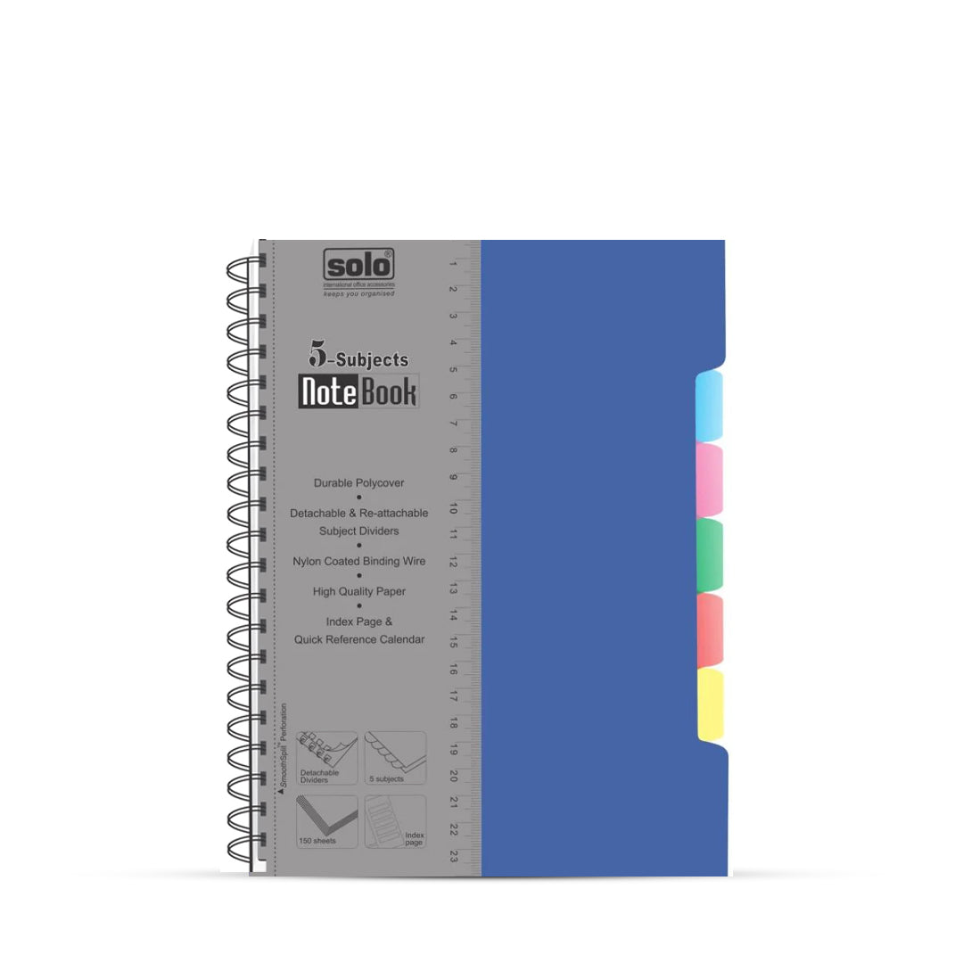 Solo 5 Subject Notebook B5