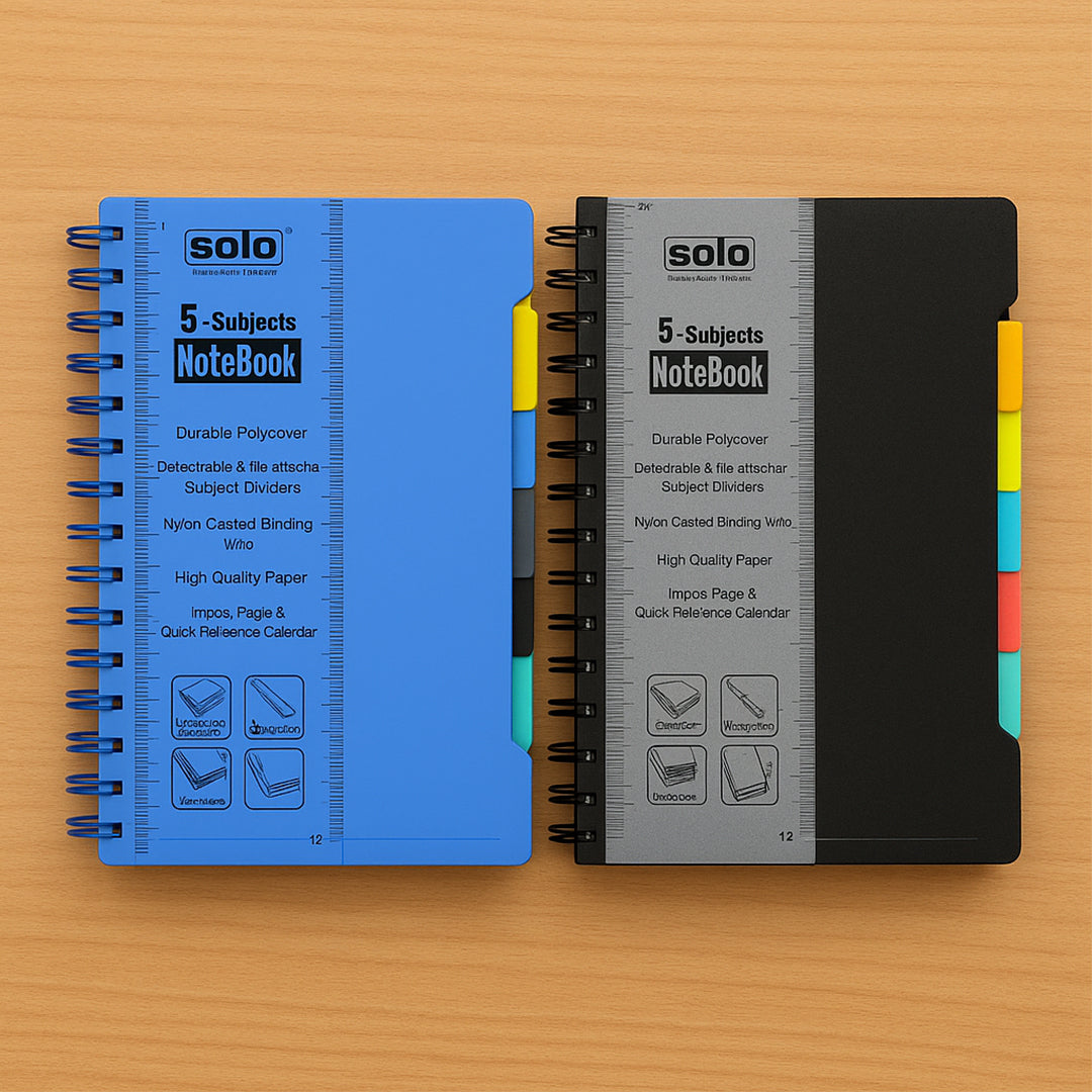 Solo Five Subject Ruled Notebook