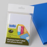 Solo Business Card/Label Self-Adhesive Pockets
