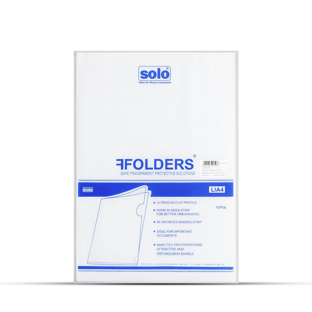 Solo Folder File Solo Clear Folder- Pack Of 12 - SCOOBOO - Solo