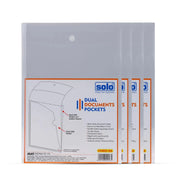 Solo Dual Documents Pockets - A4 (Pack Of 4)