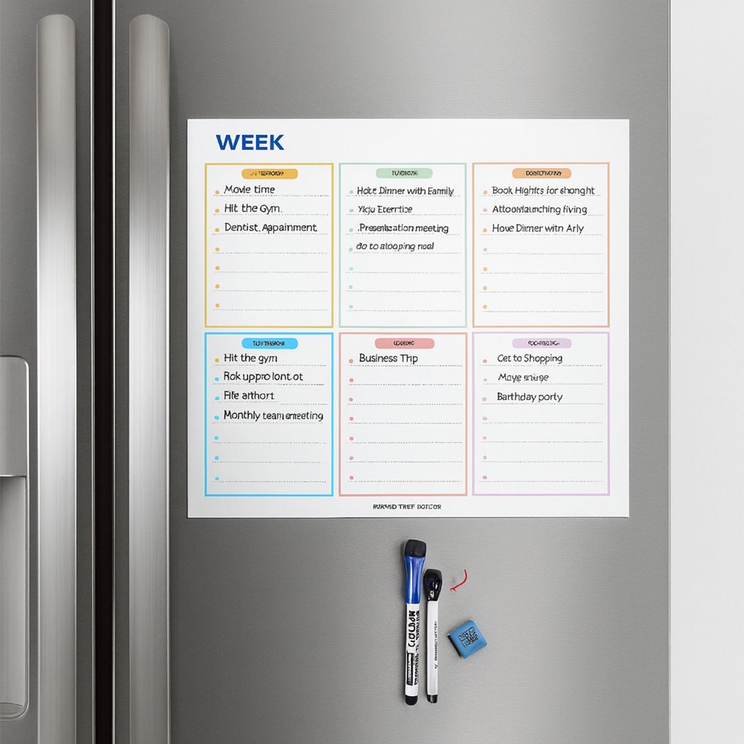 Solo Magnetic Whiteboard Weekly Planner