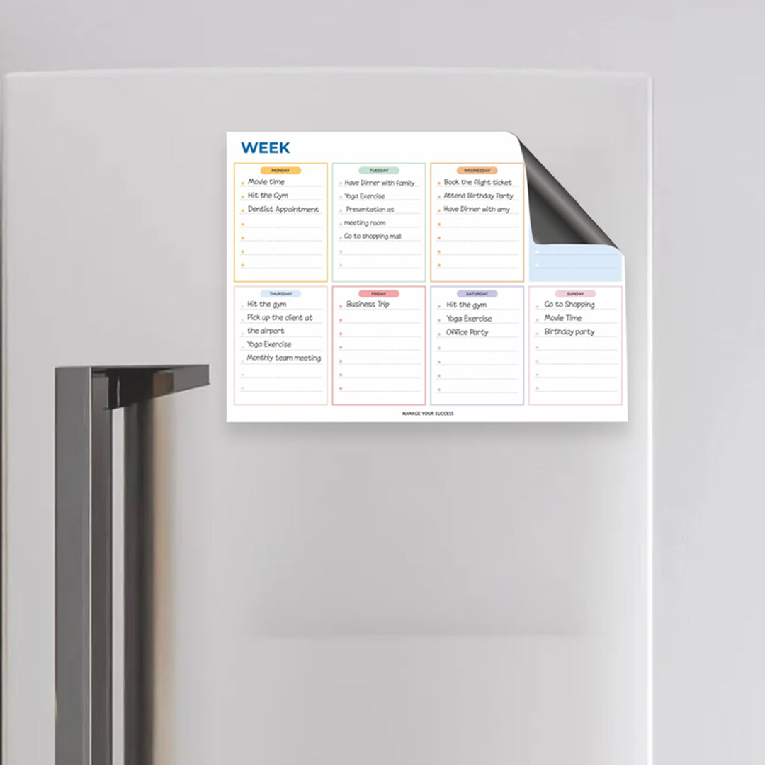 Solo Magnetic Whiteboard Weekly Planner