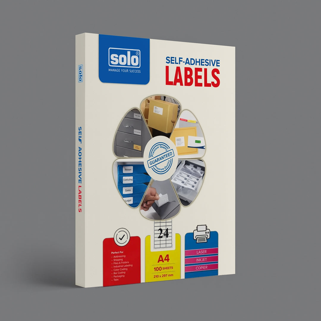 Solo Self-Adhesive A4 Labels - 100 Sheets
