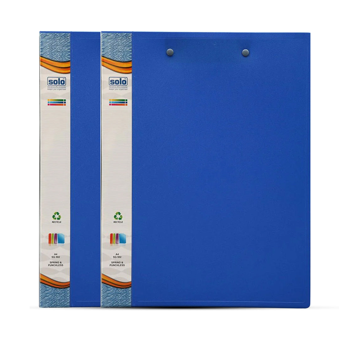 Solo Spring And Punchles Files A4 Pack of 2