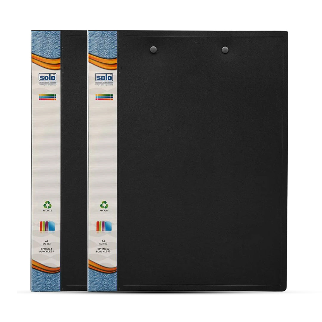 Solo Spring And Punchles Files A4 Pack of 2