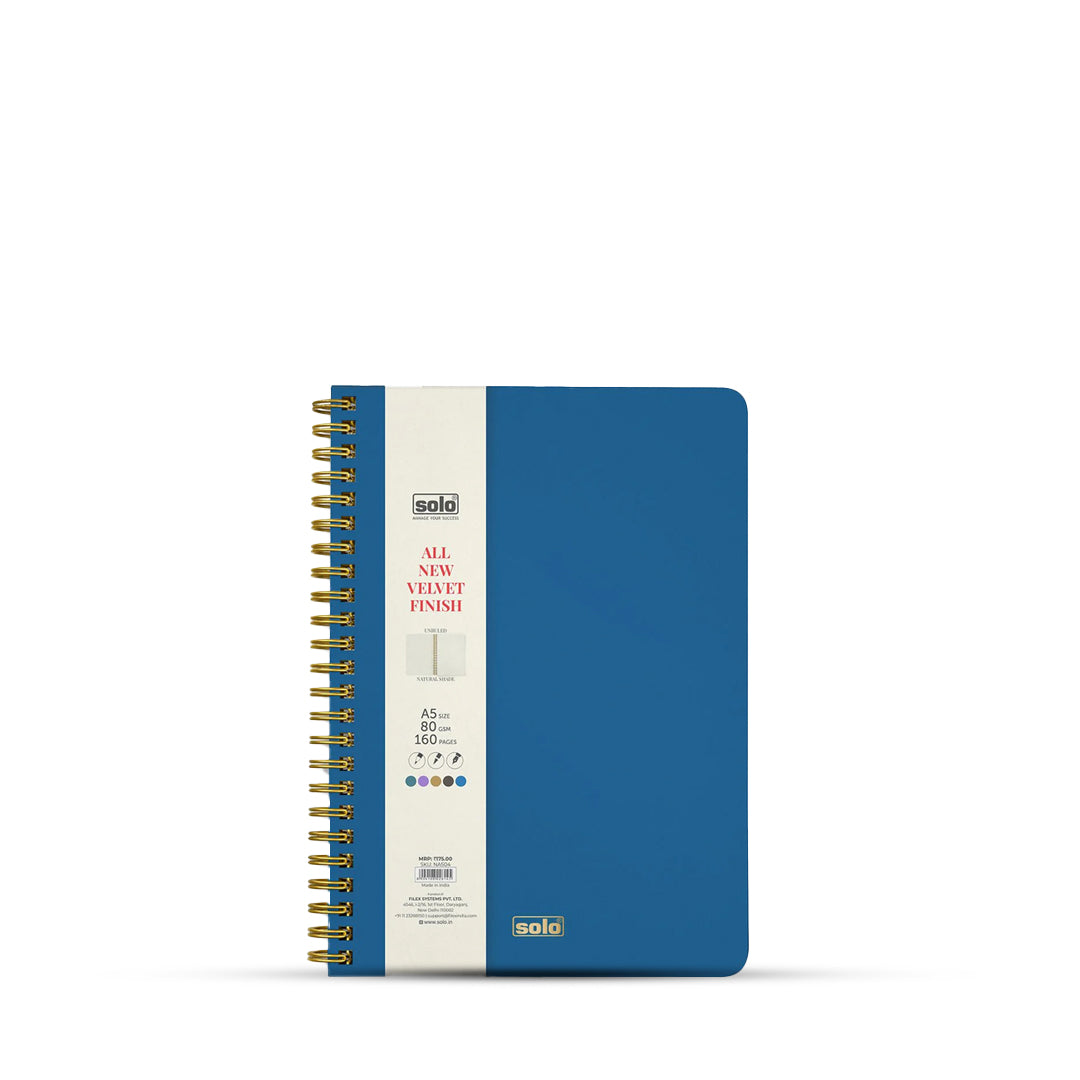 Solo Velvet A5 Plain Notebook