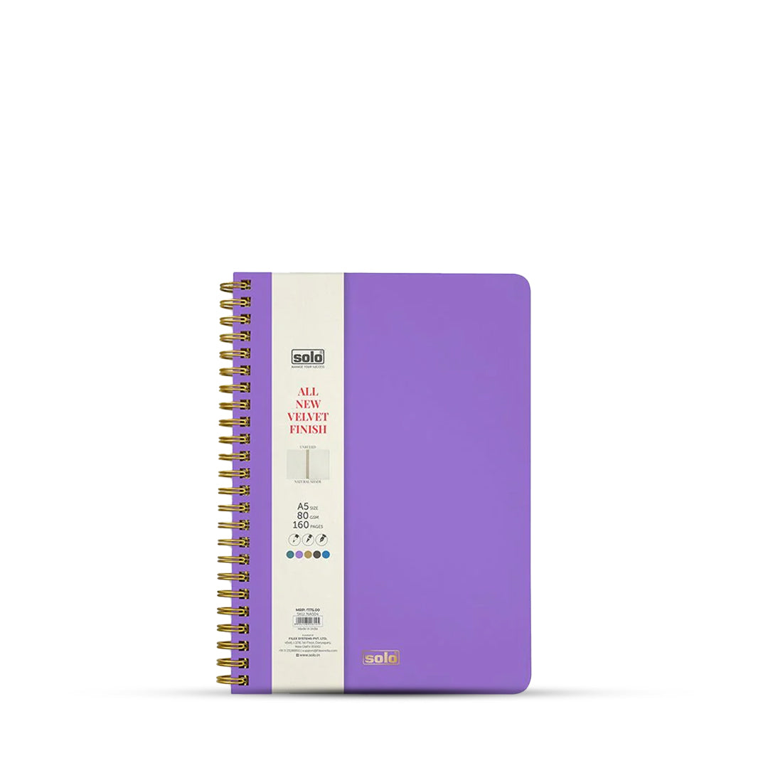 Solo Velvet A5 Plain Notebook