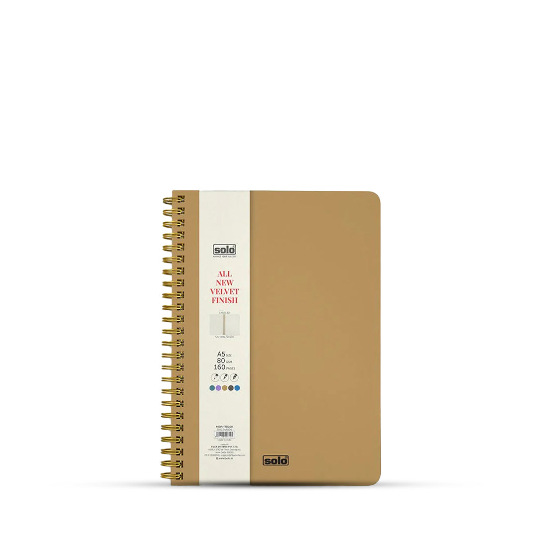 Solo Velvet A5 Plain Notebook