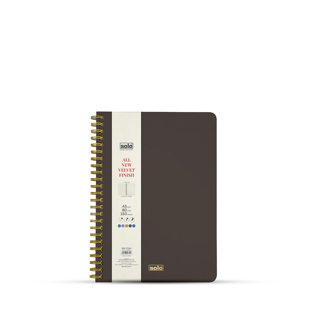 Solo Velvet A5 Plain Notebook