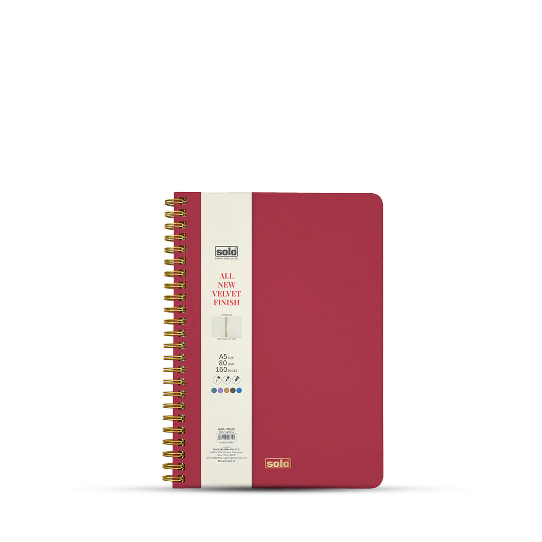 Solo Velvet A5 Plain Notebook