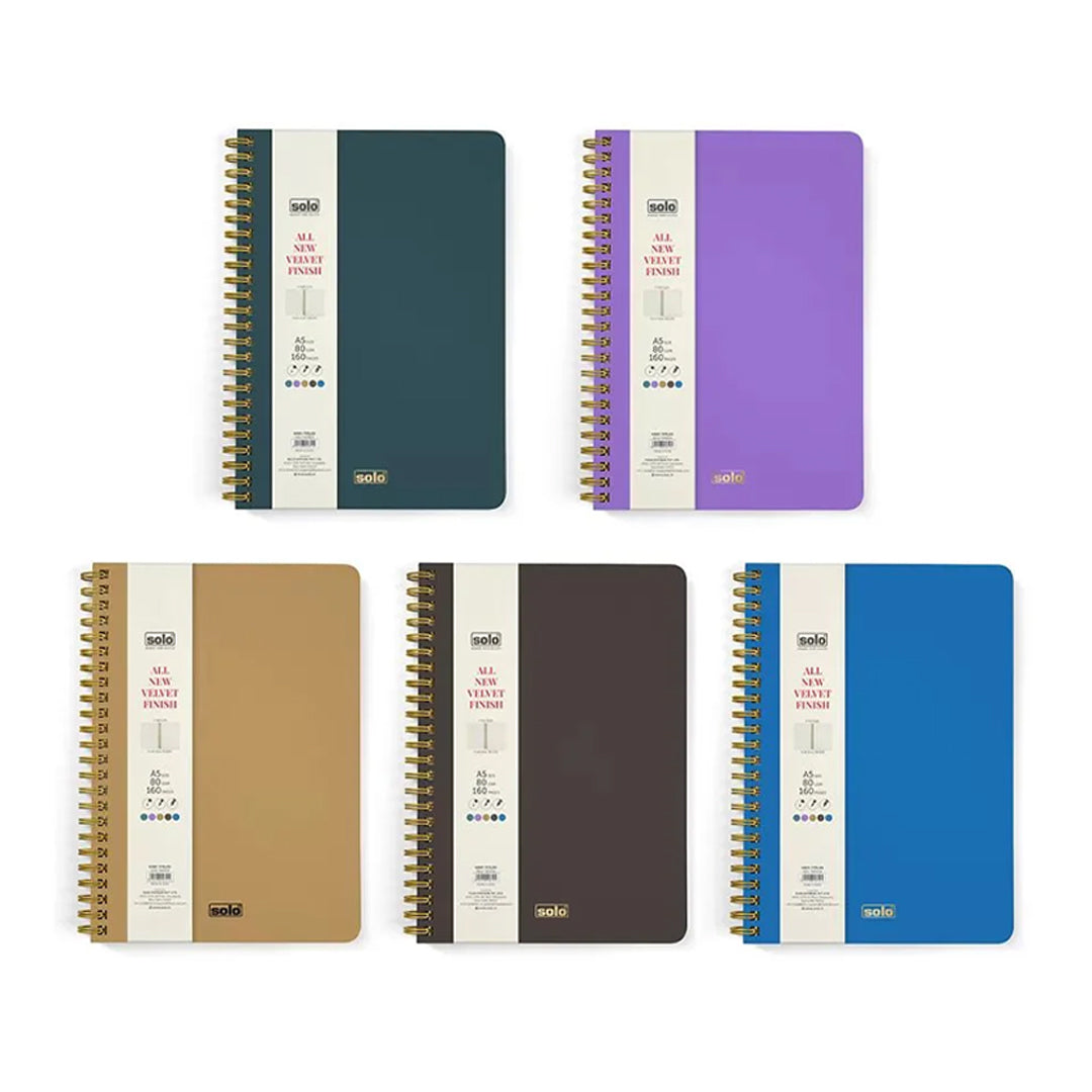 Solo Velvet A5 Plain Notebook