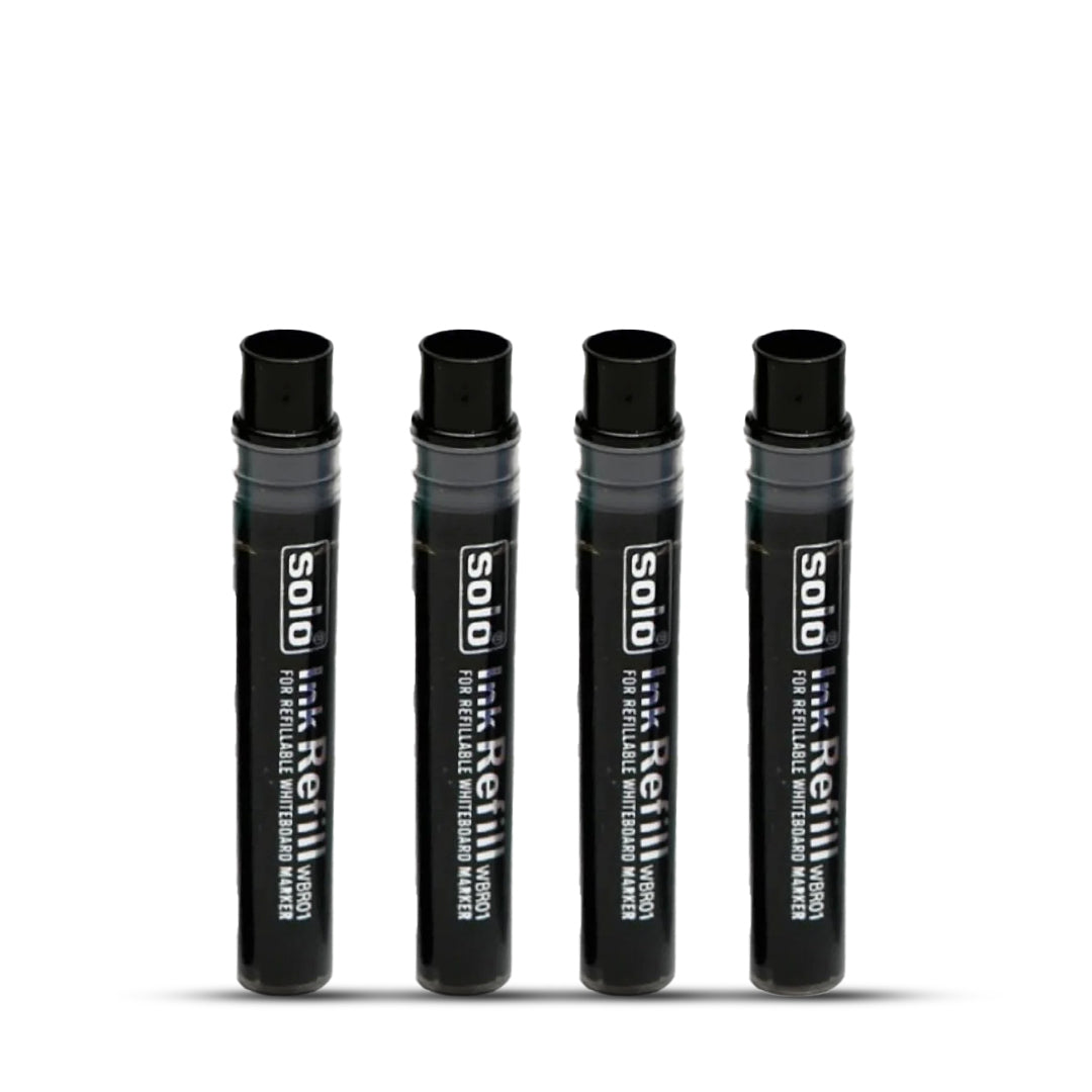 Solo Whiteboard Marker Black Ink Cartridge Set