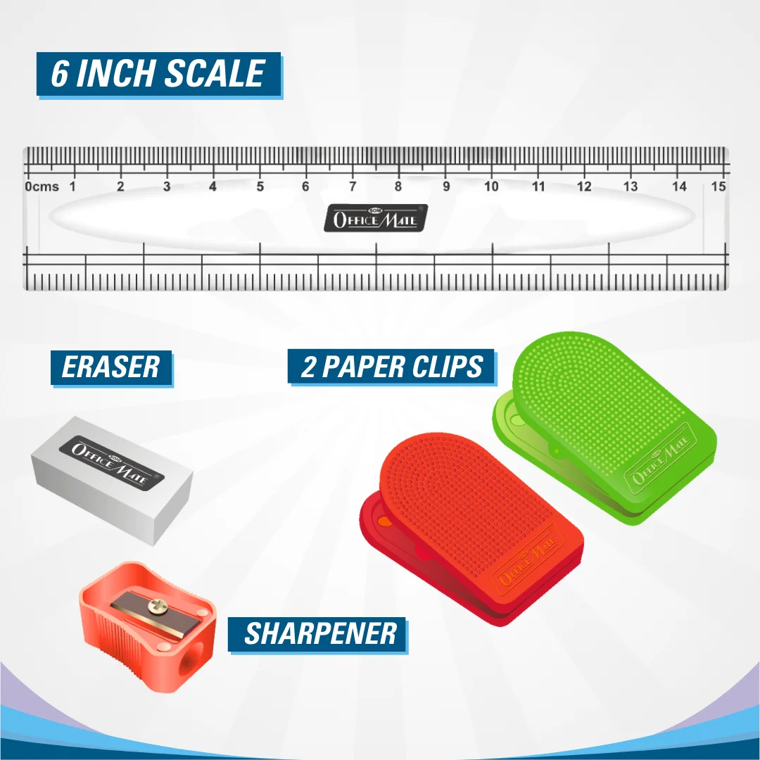 Soni Officemate Executive Kit, Assorted 14 Stationery Items