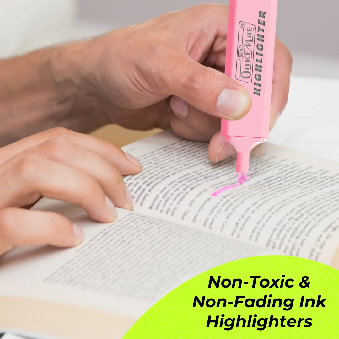 Soni Officemate Pastel Highlighter-Pack of 5