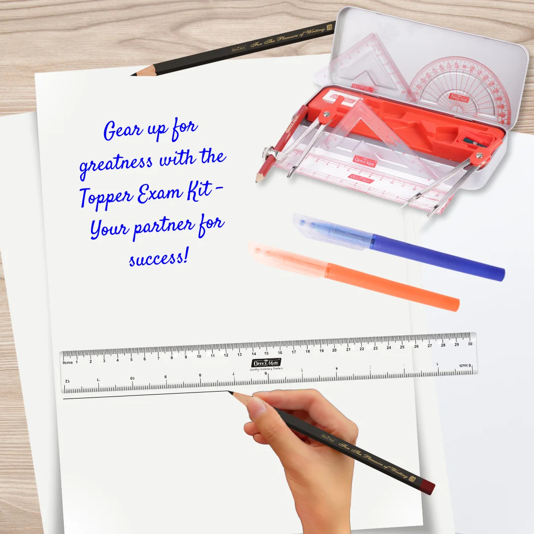 Soni Officemate Topper Exam Kit, All-in-One for Exam Success, Durable Board & Writing Tools
