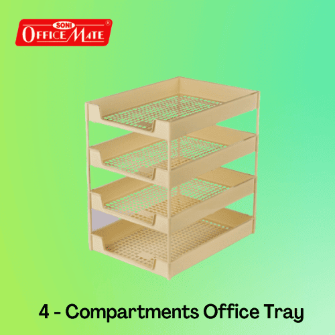 Soni Officemate 4 Tier Tray Desk Organizer