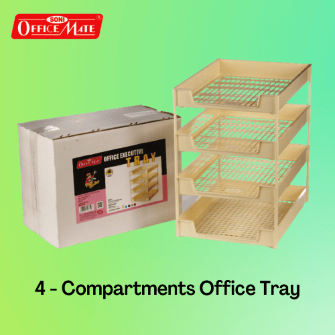 Soni Officemate 4 Tier Tray Desk Organizer