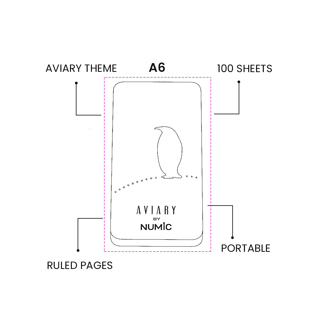 Numic Numic Note Pad Aviary A6 100 Sheets - SCOOBOO - Numic