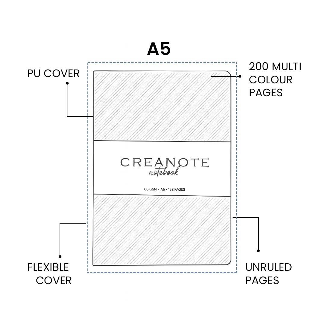 Scholar Creanote Colormix A5 Plain Notebook