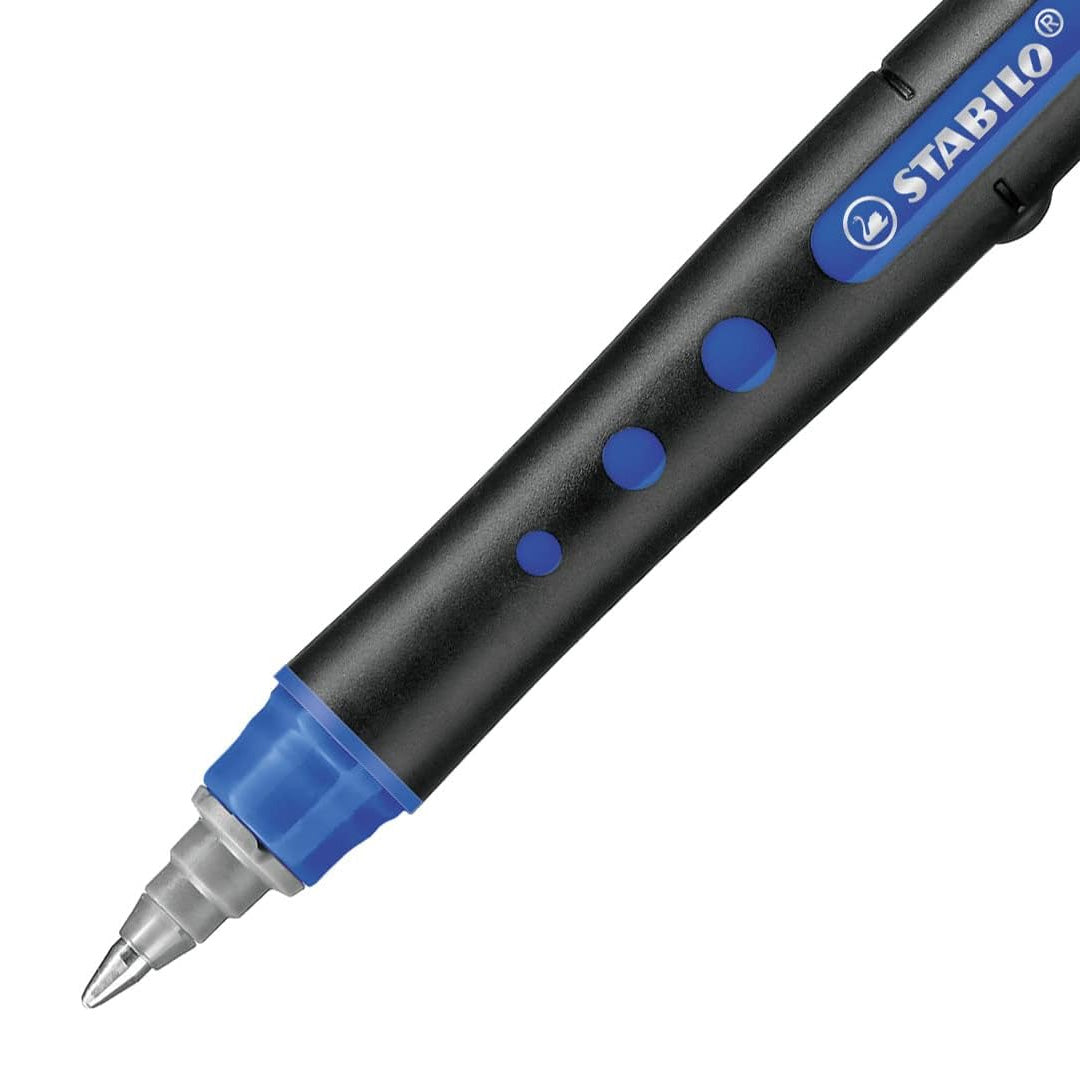 Stabilo Black+ Fine Tip Blue Rollerball Pen