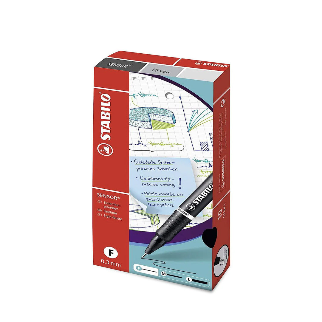 Stabilo Blue Fine Tip Sensor Pen Set