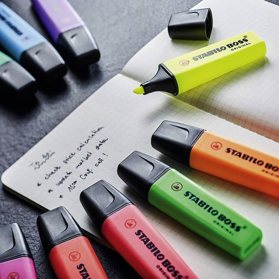 Stabilo Boss Original Yellow Highlighters Set