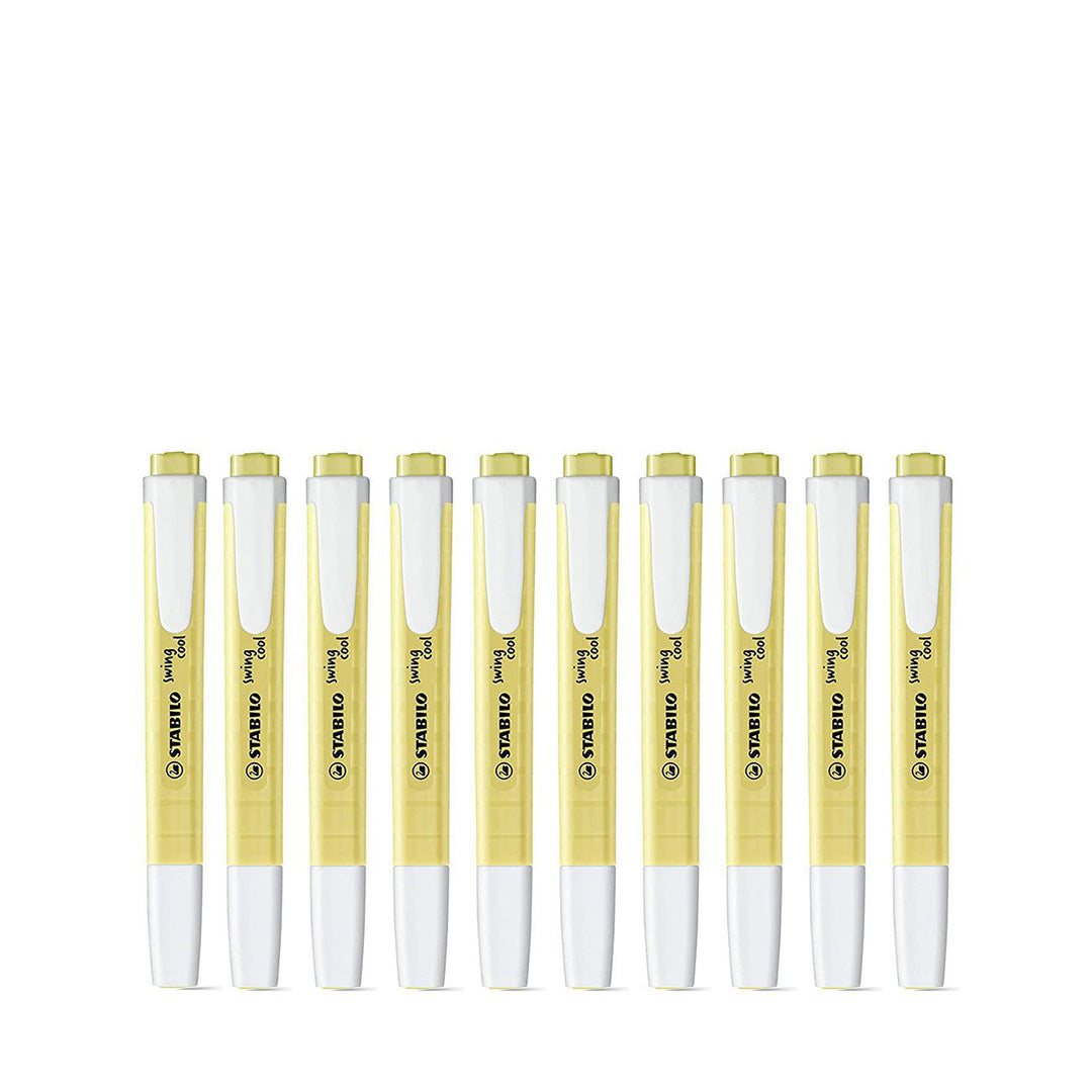 Stabilo Swing Cool Pastel Yellow Highlighters Set