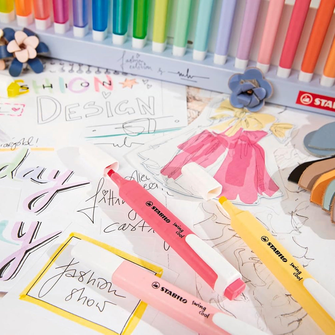 Stabilo Swing Cool Pastel Yellow Highlighters Set