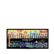 Stabilo Woody 3 in 1 Wallet 18 Assorted Color Set