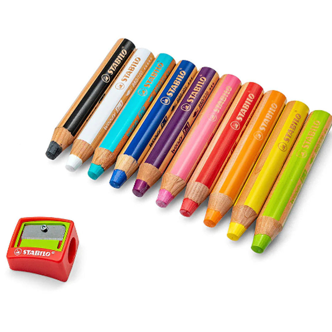 Stabilo Woody 3 in 1 Wallet 10 Assorted Color Set